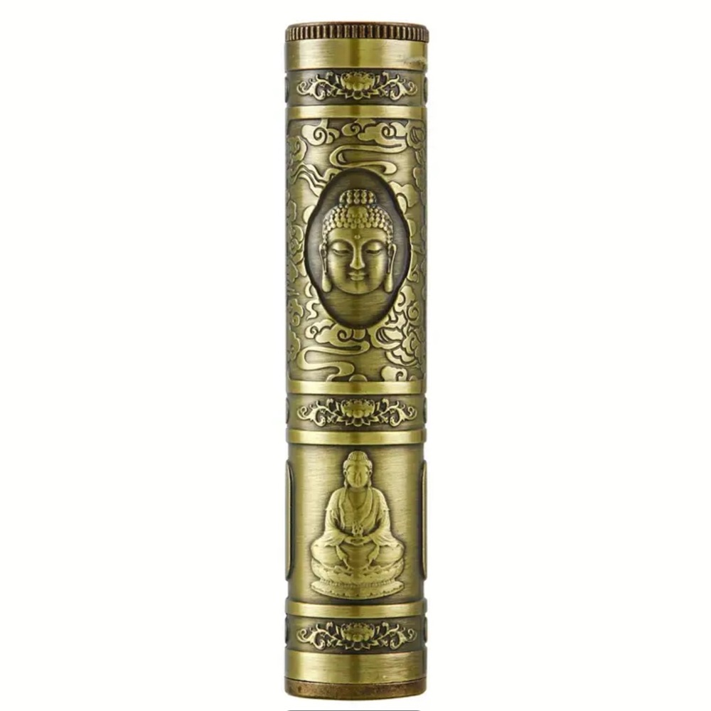 Bronze scroll tube - Picture 3 of 4
